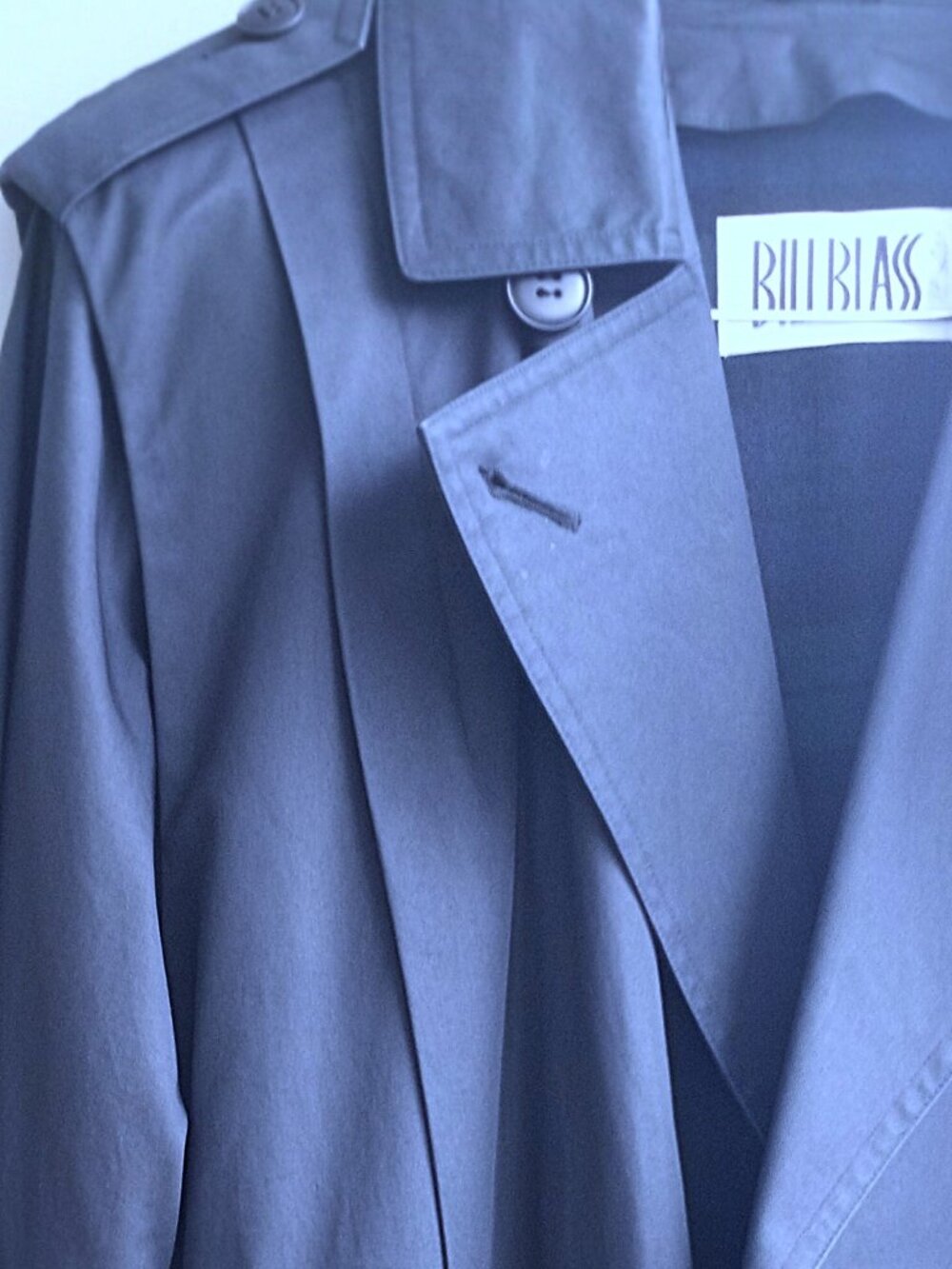 Bill Blass Navy-Blue Trench Coat